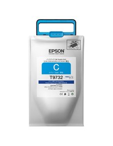 Bolsa de tinta Epson T973 DURABrite Pro, original, alto rendimiento, cian, T973220