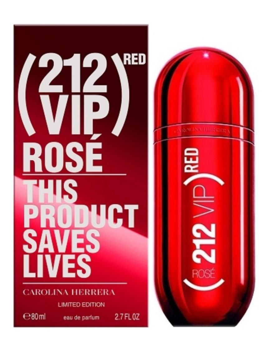 Eau de Parfum Original Carolina Herrera 212 Vip Red Rose Woman 80Ml