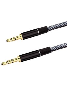 Cable de audio 1,2 mt color negro caja retail / BL-CB120