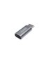 Adaptador USB tipo C a micro USB, cargador y sincronizador, material aluminio , puntas doradas / mod. Y-A027AGY