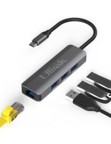 Adaptador multipuerto USB 4 en 1 , USB3.0*3, LAN 10/100/1000*1 / UL-ADC403G
