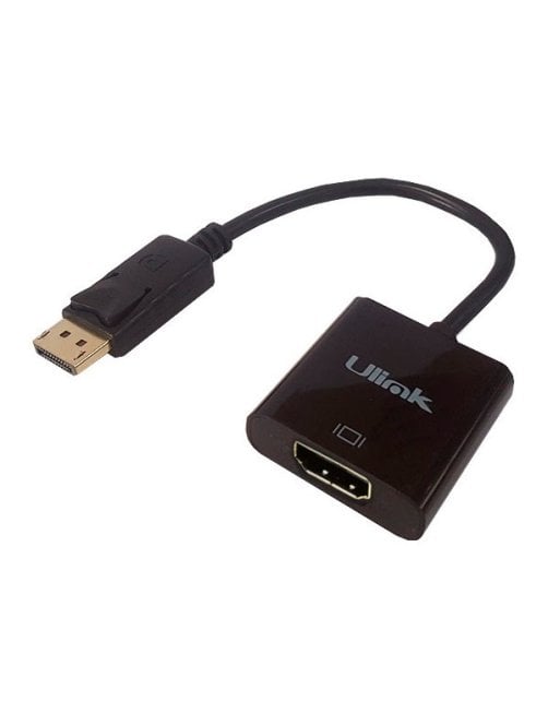 Adaptador de video Display Port Macho a HDMI hembra color negro / mod. UL-DPHDMI