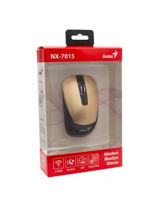 Mouse Óptico Inalámbrico Genius NX-7015 Ambidiestro, 3 Botones, dorado 4710268258681