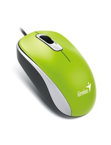 Mouse Genius DX-110 alámbrico, Ambidiestro, 3 botones, verde 4710268251514