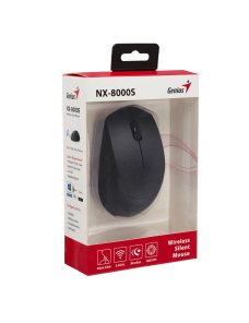 Mouse Inalámbrico Genius NX-8000S, 2.4GHz silencioso ambidiestro, 3 botones 31030025400