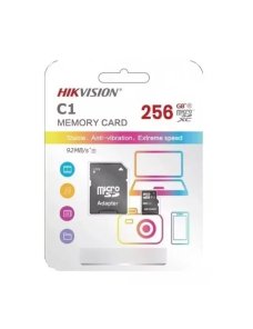 Tarjeta de memoria Hikvision microSDXCA 256GB HS-TF-C1(STD)/256G/Adapter