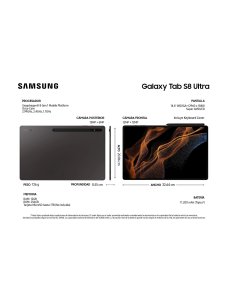 Tablet Galaxy Tab S8 Ultra WIFI + Keyboard Cover 256GB, grafito