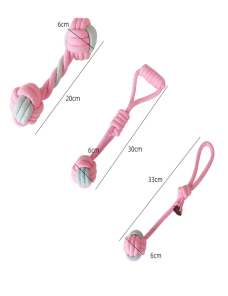 Zapatillas de cuerda de algodón Color al azar perro Molar dientes limpieza juguete Color caramelo cuerda de algodón tejida