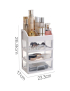 Caja de almacenamiento de cosméticos tipo cajón de 3 capas, estante de almacenamiento para lápiz labial y máscara (transpar