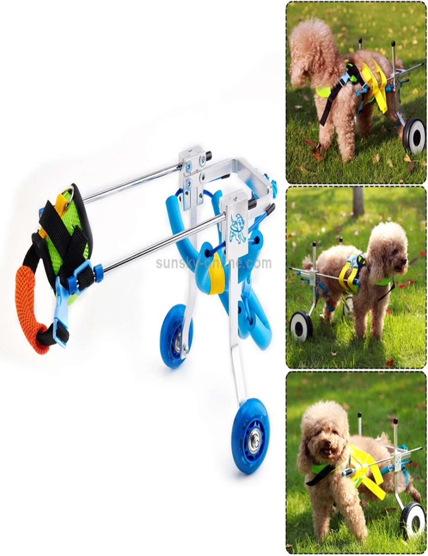 Silla de ruedas para mascotas Perro discapacitado Perro viejo Gato Asistido  para caminar Coche Pierna trasera