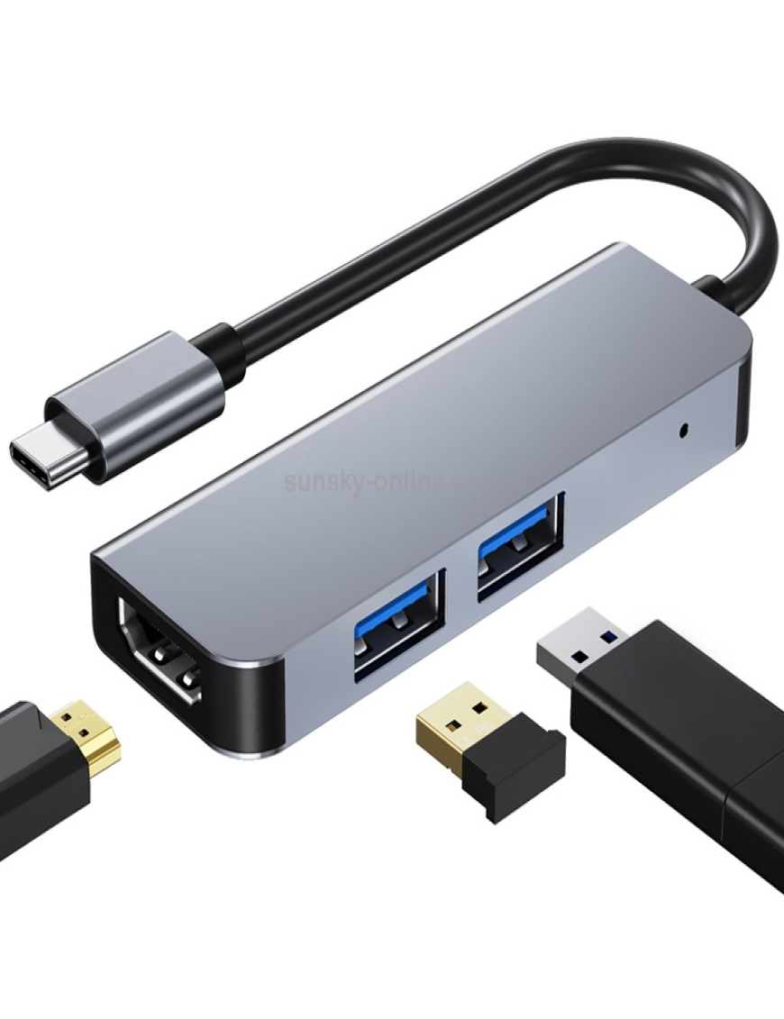 Docking Station USB-C a HDMI, 3 en 1 con suministro de energía
