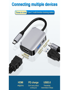 HW-6003-Convertidor-de-adaptador-de-estacion-de-acoplamiento-3-en-1-tipo-C-USB-C-a-HDMI-PD-USB-30-gris-EDA001065701A