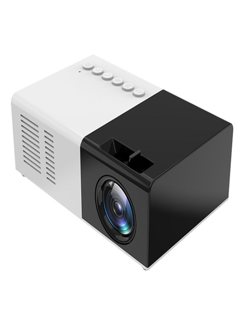 Mini proyector digital LED HD J9 1920x1080P 15 ANSI, enchufe europeo, blanco negro