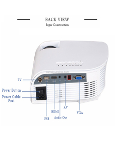 RD-805B 960 * 640 1200 lúmenes Mini proyector LED portátil de cine en casa con control remoto, compatible con USB + VGA + HDM