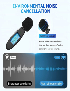 Uno por dos 3 en 1 Mini micrófonos de solapa inalámbricos para iPhone / Android / Cámara con función de reducción de ruido