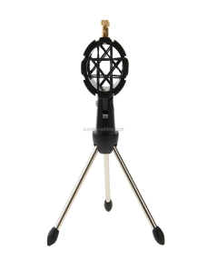 Mini soporte de trípode de micrófono de escritorio ajustable universal con cubierta de parabrisas para micrófono de 21-35 cm