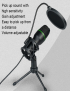 Micrófono de reducción de ruido en vivo con grabación de luz RGB ME4, estilo: trípode + interfaz USB de red de explosión (