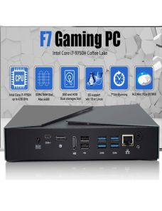 HYSTOU F7 PC para juegos con sistema Windows 10 o Linux, Intel Core i9-8950HK Coffee Lake 6 Core 12 hilos hasta 4.80GHz, compat