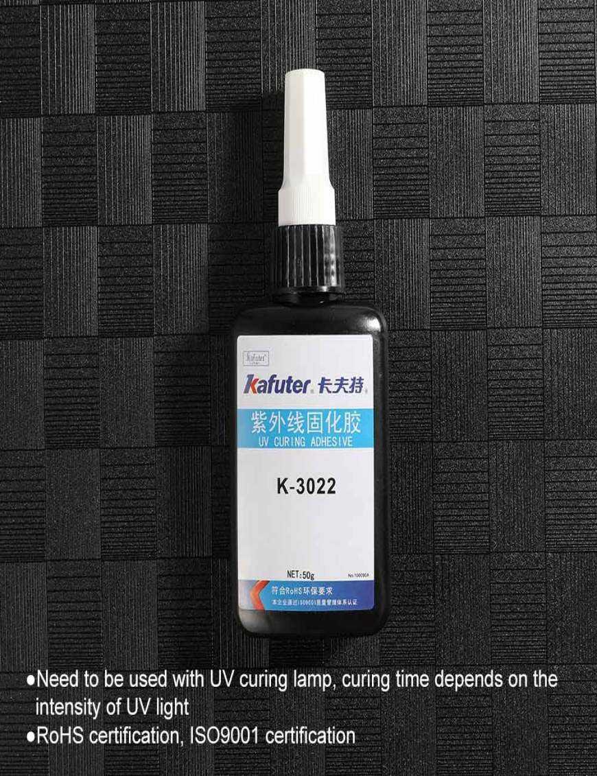 Pegamento UV para vidrios curado por luz utravioleta Klebstoff UV2870