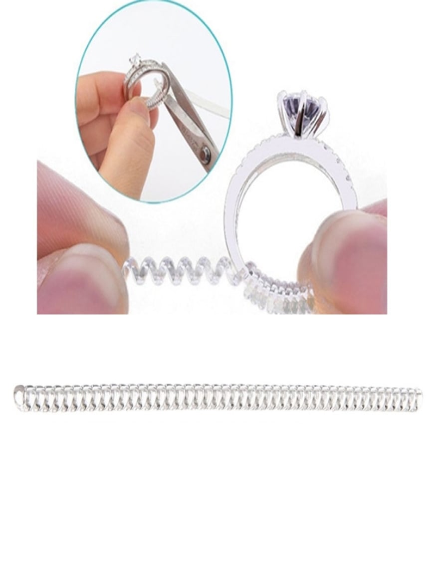 5mm 10cm Tamaño del anillo Tensor Reductor Herramientas de cambio de tamaño Anillo  Ajustador en espiral para macho