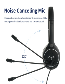 SOYTO SY-G30C Micrófono largo con cable Auriculares ergonómicos para juegos con cancelación de ruido, Interfaz: USB (Negro)