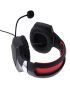 ONIKUMA K8 - Auriculares para juegos con micrófono y luces LED, estéreo y envolvente, para colocar sobre las orejas, color ro
