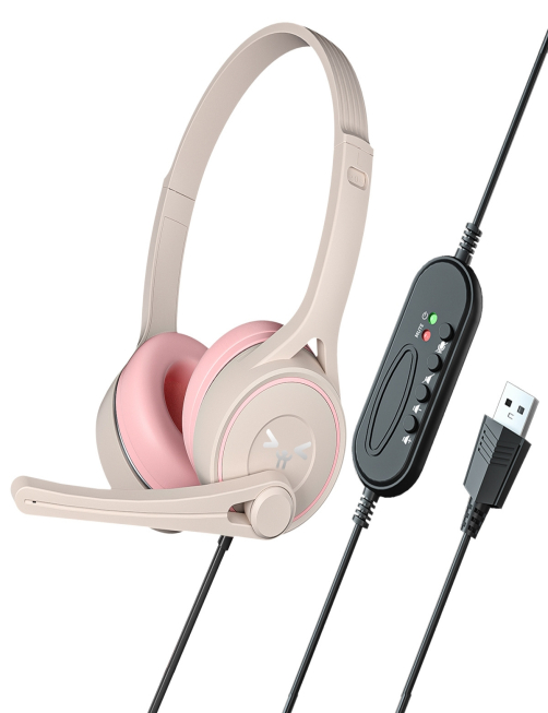 SOYTO-SY-G30-Auriculares-ergonomicos-para-juegos-con-cancelacion-de-ruido-con-cable-interfaz-USB-gris-rosa-EDA003369702B