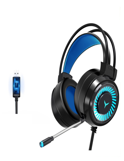 2 PCS G58 Auriculares con cable de espera de cabeza G58 con micrófono, cable Longitud: aproximadamente 2M, Color: Negro 7.1 Ve