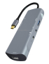 Z41 6 en 1 USB-C / TYPE-C A PD USB-C / TYPE-C + HDMI + USB 3.0 + 3.5 mm AUX + USB + Interfaz de micrófono Multifuncional Docki