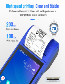 ZJ-6000 58mm PDA Handheld 5.5 pulgadas Código de barras Código bidimensional Código de escaneo inteligente Android Máquina 