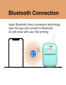 Mini impresora térmica portátil Impresora de bolsillo para fotos con teléfono móvil Bluetooth (versión en inglés (azul))