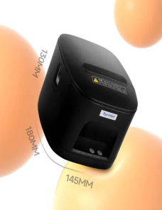 Xprinter XP-T80 Impresora térmica de recibos de lista rápida portátil de 72 mm, estilo: puerto USB + LAN (enchufe de la UE)