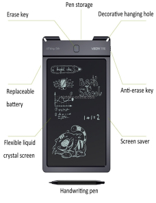 WP9310 Tableta de escritura con pantalla LCD monocromática de 9 pulgadas, dibujo a mano, bocetos, garabatos, garabatos, tabler