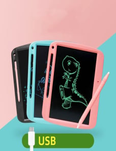 Tablero de pintura LCD de los niños Electronic Highlight Tableta de carga inteligente, estilo: 9 pulgadas Líneas de colores (