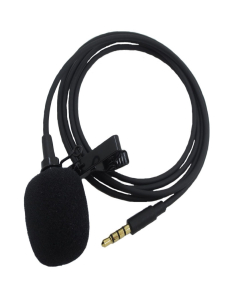 ZS0154-Grabacion-Clip-on-Collar-Tie-Telefono-movil-Lavalier-Microfono-Longitud-del-cable-12-m-Negro-IP6D1155B