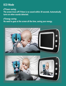 BM35Q Monitor inalámbrico para bebés de 3,5 pulgadas Monitor de temperatura de la cámara Audio de 2 vías Visión nocturna E