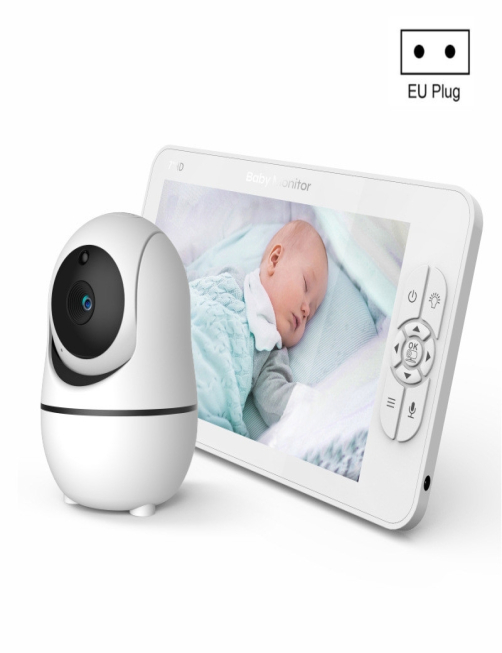 SM70PTZ Pantalla de 7 pulgadas Monitor de bebé digital inalámbrico de 2,4 GHz, visión nocturna automática / intercomunicado