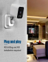 Cámara WiFi con tarjeta de enchufe de reloj DP27 1080P, compatible con intercomunicador de voz bidireccional y monitoreo móvi