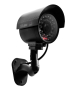 Cámara CCTV simulada a prueba de agua IP66 con LED intermitente para una alarma de seguridad de búsqueda realista (negro)