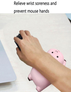 Piggy Office Protection Memoria de muñeca Espuma de espuma de reposo de mano de rebote lento Muñeca Mouse Pad (rosa)