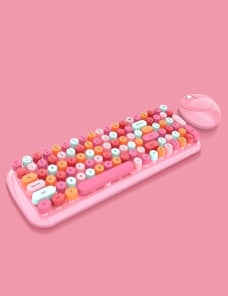 Conjunto-de-teclado-inalambrico-de-color-de-MOFII-Candy-XR-color-de-mezcla-rosa-TBD0595932301E