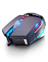 YINDIAO 3200DPI 4 modos 7 teclas ajustables RGB Light Wired Metal Mechanical Hard Core Macro Mouse, Estilo: Versión de audio (