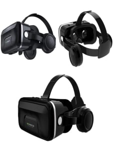 VRSHINECON G06B + B01 Mango VR Gafas Teléfono 3D Realidad virtual Juego  Casco Cabeza con gafas