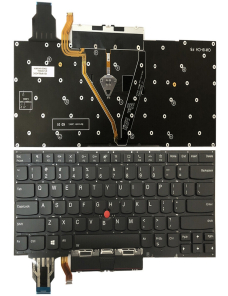 Para Lenovo ThinkPad X1 Yoga 5th Gen 20UB Versión de EE. UU. Teclado retroiluminado para computadora portátil con botón Touc