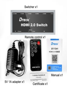 DTech-DT-7421-4K-60Hz-4-en-1-OUT-HD-HDMI-20-Switch-CN-Plug-TBD06024562