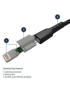 Cable USB a Lightning 1m Negro - Imagen 3