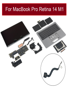 821-03208-A cubierta de pantalla LCD Sensor de ángulo Cable de suspensión para MacBook Pro Retina 14 M1 A2442 EMC3650 2021