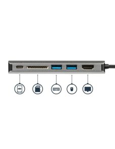 Dock Station USB-C HDMI Red SD - Imagen 3