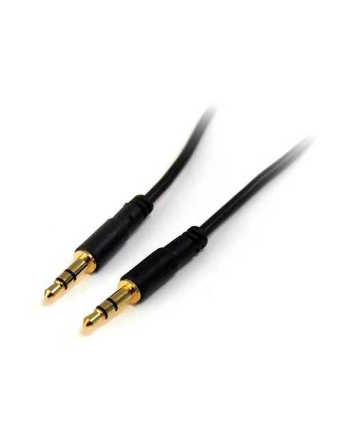 3 ft Slim 3.5mm Stereo Audio Cable - M/M - Imagen 1