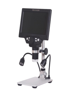 G1200D Pantalla LCD de 7 pulgadas de 7 pulgadas 1200x Microscopio de soporte de escritorio digital electrónico portátil (ench